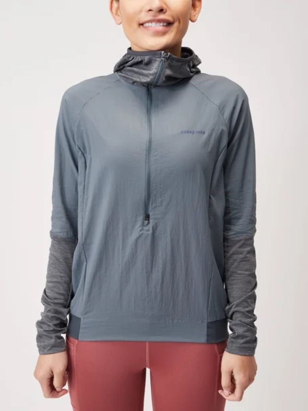 Patagonia Women's Airshed Pro Pull Over Wind Shirt Plume Grey size XS